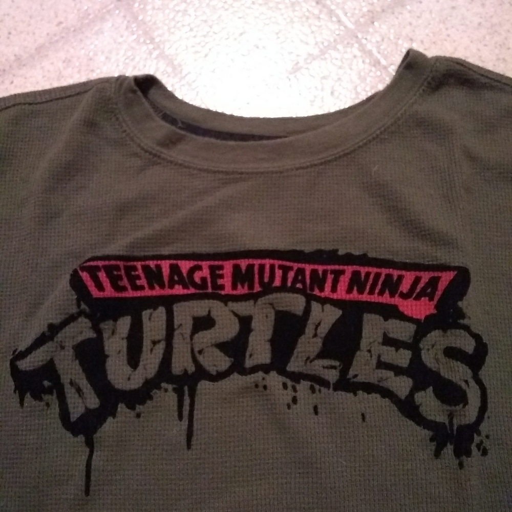 TMNT long sleeve waffle shirt